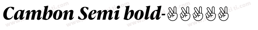 Cambon Semi bold字体转换